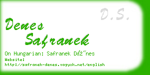 denes safranek business card